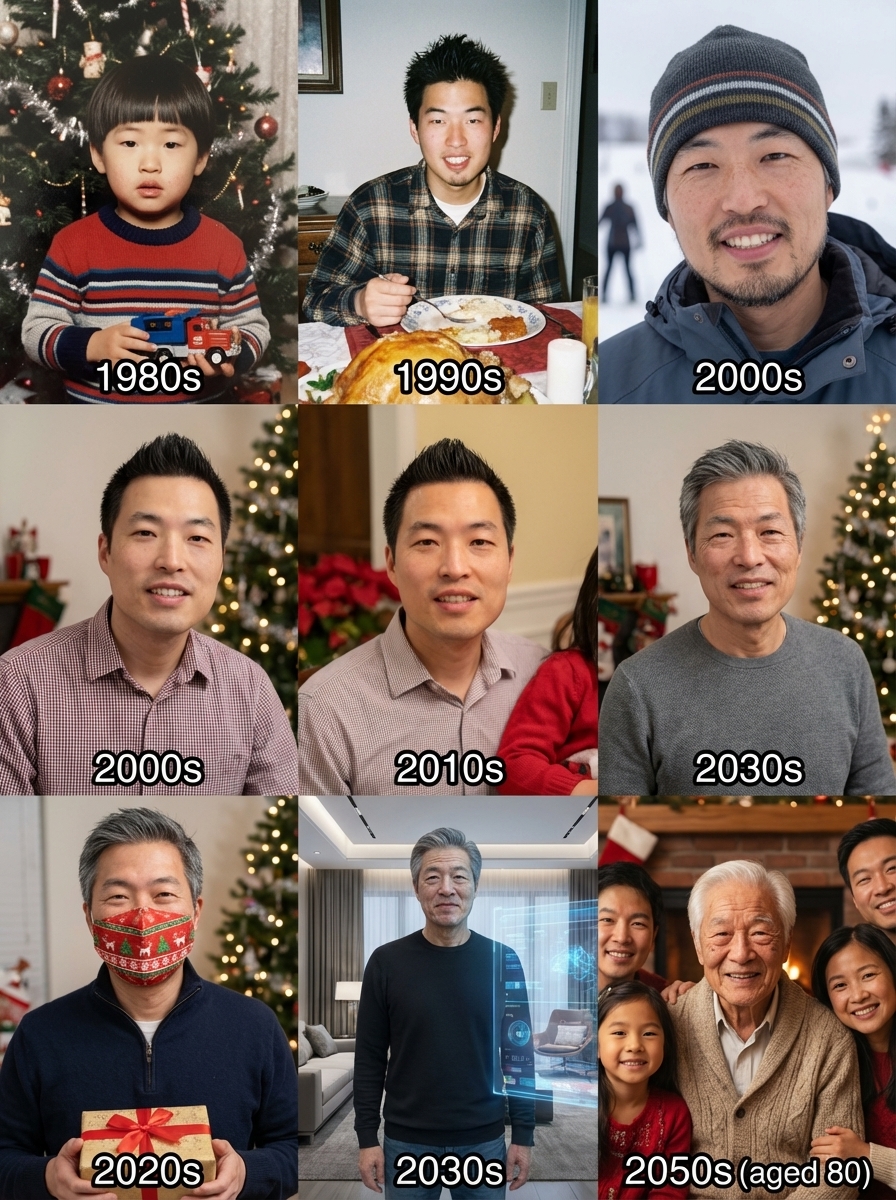 Holiday photos across a lifetime